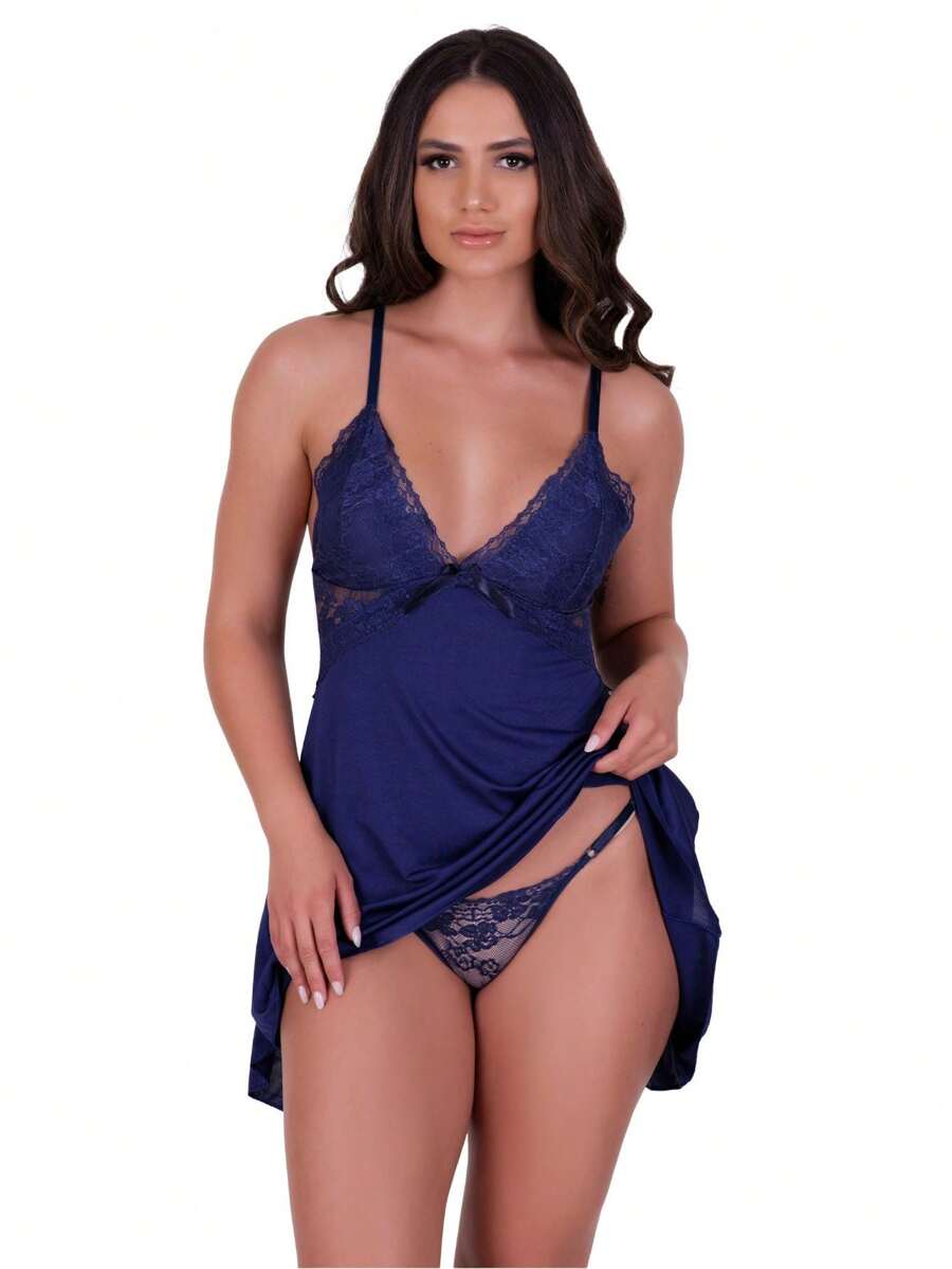 Women Nightgowns & Sleepshirts - الأزرق - مشاهدة 1