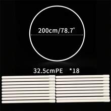 1pc Flower Garland Circle Balloon Arch For Birthday Party & Wedding Decoration (balloons Not Included) - White - View 2