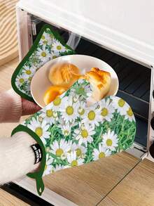 Heat Resistant Gloves & Potholder Set - Multicolor - View 1