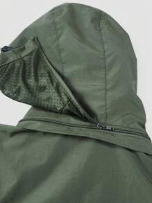 Men's Waterproof Hooded Sports Jacket Windbreaker, Suitable For Outdoor Camping Or Sports With Elasticity Gym Clothes Men