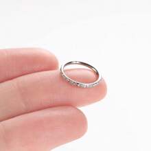 1pc Titanium Nose Rings Cubic Zirconia Septum Rings Hinged Seamless Piercing Rings For Nose Conch Septum Cartilage Helix Tragus Rook Daith Lobe Piercing Jewelry - G23 Titanium Septum Rings - View 7