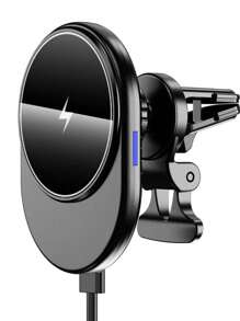 D8 15w磁性汽車無線充電器及支架，適用於支援Apple磁吸手機的設備 - 黑色 - 查看 11