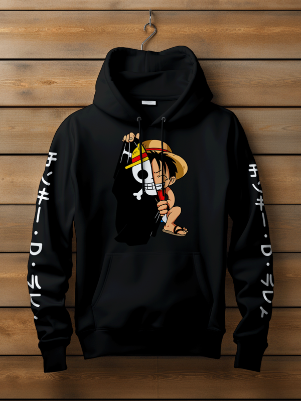 FLUXOGEEK Blusa Moletom Monkey D Luffy Anime Piece Cartoon  CANGURU 2025
