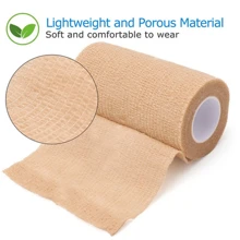 1 Roll Breathable Disposable Pure Gauze Bandage For Comfortable Fastening - Beige - View 3
