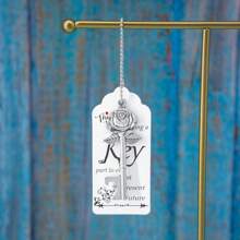 100 Sets Rose Key Bottle Opener Wedding Favors For Guests Bulk Skeleton Keys With Card For Rustic Party Bridal Showers - 銀色 - 查看 2