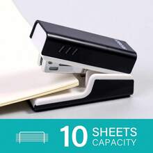 Stapler, One-click Bookbinding, Can Bind 10 Sheets, Effortlessly And Easily - Black - View 4