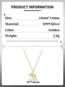 1入組時尚簡約風格925 銀花朵墜飾項鍊,合適的適用於女性日常穿著