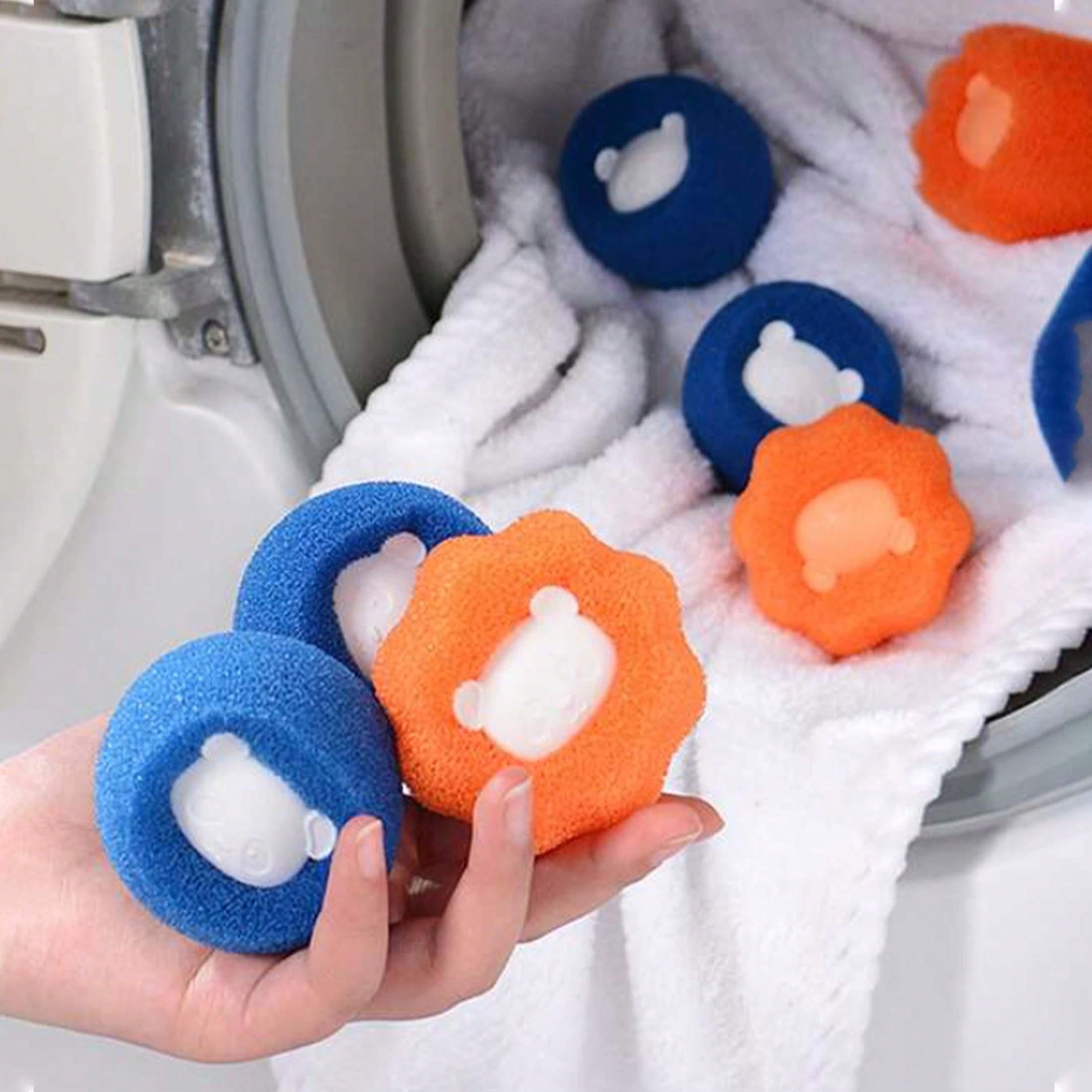 A set of washing machine drying balls, washing machine sponge cleaning