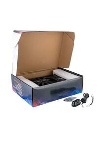 1只bemines Qmf 106z黑色帶藍色燈光的揚聲器箱,立體聲音,散熱設計,全鋁質外殼,汽車低音炮,超薄,高功率1500w,10英寸,適用於所有汽車 - 黑色 - 查看 8