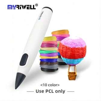 Low Temperature 3D Printing Pen Package With 10 Color PCL Low Temperature Consumables And Paper Film Drawing Board Back To School