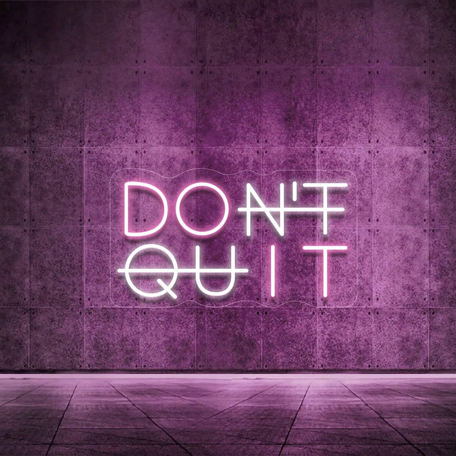 Don't Quit LED Neon Sign For Wall Decor, DO IT LED Neon Lights Party Decorations, USB Powered