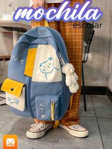 Cartoon Backpack - 黑色 - 查看 2