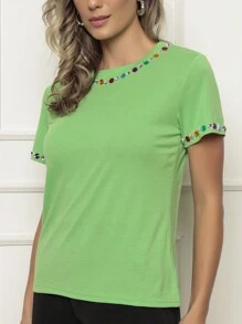 Women T-Shirts - màu xanh lá - Xem 1