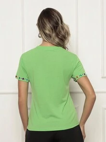 Women T-Shirts - màu xanh lá - Xem 2