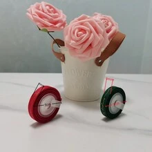 1卷=5m 9mm聖誕樹和花圈印花多彩緞帶,適用於衣物,帽子,家居裝飾,禮品包裝