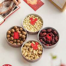 1 Pieza Bandeja De Bocadillos De Esmalte Azul, Plato Divisor De Cerámica - Azul - Ver 11