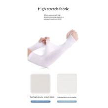 防曬抗UV 1對戶外運動防曬冰涼手臂袖，男女適用，夏季新品，防滑設計，黑色