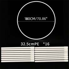 1pc Flower Garland Circle Balloon Arch For Birthday Party & Wedding Decoration (balloons Not Included) - White - View 11