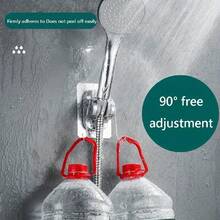 1個可調節和可分離的淋浴支架底座,浴室無痕淋浴架,掛式淋浴架,金色鍍黑色淋浴管和頭,不鏽鋼淋浴管,三種顏色選擇