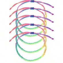 1pc Men's Lucky Weave Bracelet, Wholesale Men's Multi-item Bracelet Set, Daily Match, Valentine's Day Gift - Black - View 8