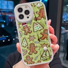 Christmas Cookies Pattern Personalized Wrist Strap Kickstand Phone Case - White - View 3