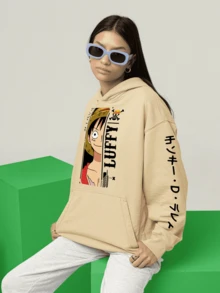 ANIME PIECE Piece Anime Straw Hat Sweatshirt MLT 2033 GEEK FLUX - 卡其色 - 查看 3
