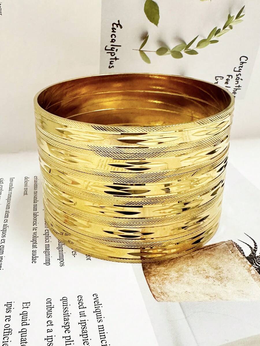 6入組電鍍婚禮手鍊生日珠寶禮物,適用於女性