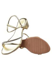 Women Heeled Sandals - Gold - View 2