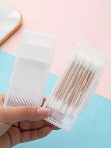 1個可攜式半透明長方形牙線、珠寶和小配件收納盒,帶有防塵蓋 - 無色 - 查看 3