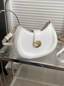 1pc White Fashion Design Shoulder Bag - White - View 1