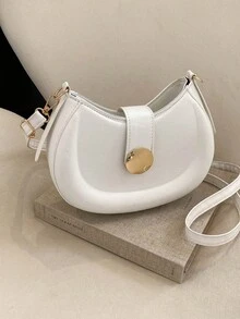 1pc White Fashion Design Shoulder Bag - White - View 6