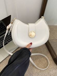 1pc White Fashion Design Shoulder Bag - White - View 5
