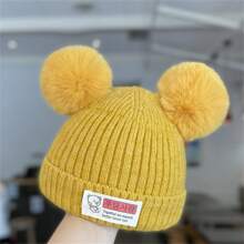 Baby Knitted Hat Cute Newborn Infant Winter Cap For Boy And Girl Warm Beanie - Beige - View 7