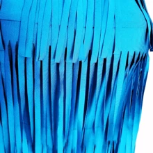 Vestido Sexy Tipo Charleston Azul - Azul - Ver 3