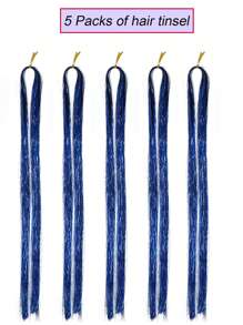 Y2k閃片裝飾髮片,5入組女士和女孩用閃片髮片,抗熱閃耀閃光頭髮裝飾品,適用於聖誕化妝舞會萬聖節新年