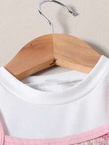 Em bé Cô gái 2 Miếng Bộ Tay áo dài Áo & Quần loe Giải trí - Hồng - Xem 10