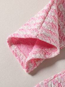 Em bé Cô gái 2 Miếng Bộ Tay áo dài Áo & Quần loe Giải trí - Hồng - Xem 3