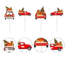 12入組聖誕快樂主題杯子蛋糕插件,包括聖誕燈和雪人造型插件,非常適合派對蛋糕裝飾