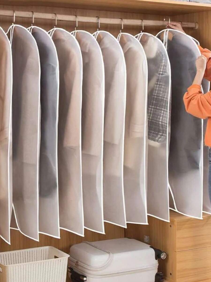 1 件加大尺寸服裝防塵套收納袋,防水防潮,居家收納袋,適合西裝、洋裝、外套