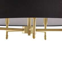5-Light Black Drum Shade Chandelier - 金色/黑色 - 查看 5