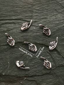 10 件套深色单指指甲指甲装饰配件材料