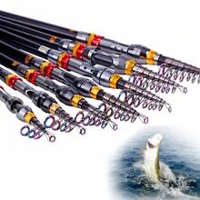 Sougayilang 1.8-3.6公尺伸縮式旋轉釣竿,適用於淡水鹹水釣魚 - 黑色 - 查看 2