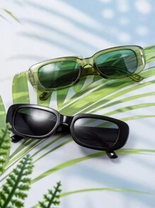 2 副女士时尚猫眼方框时尚眼镜，适合派对、街头服饰、时尚装扮、户外旅行等。