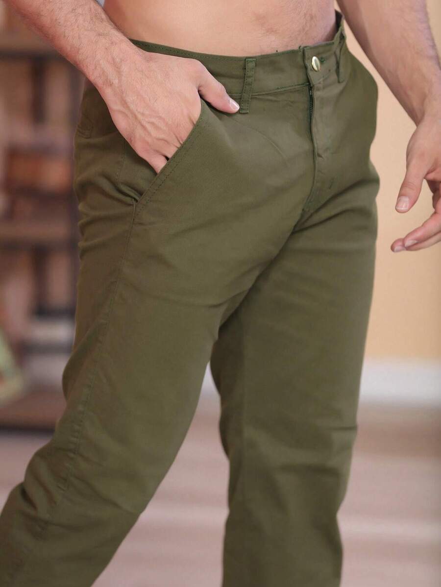 Men Jeans - 墨綠色 - 查看 1