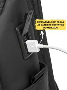 Men's Premium Reinforced Executive Notebook Backpack For Work - 黑色 - 查看 6