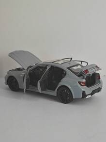 YCMODEL 1 件 1:32 比例灰色合金压铸家庭轿车模型玩具，带可开启车门和可移动部件。适合儿童生日礼物、返校礼物