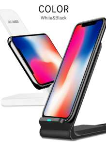 Q740 15w垂直快速無線充電器座,具備雙線圈 - 黑色 - 查看 3