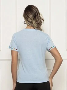 Women T-Shirts - 淺藍色 - 查看 2