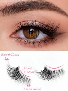 Lông Mi Nửa Mắt, 10 Đôi 3D Giả Chồn Nửa Mi Tự Nhiên Lông Mi Mắt Mèo Wispy Lông Mi Giả Lông Mi Giả Cho Hẹn Hò Hàng Ngày - màu đen - Xem 3