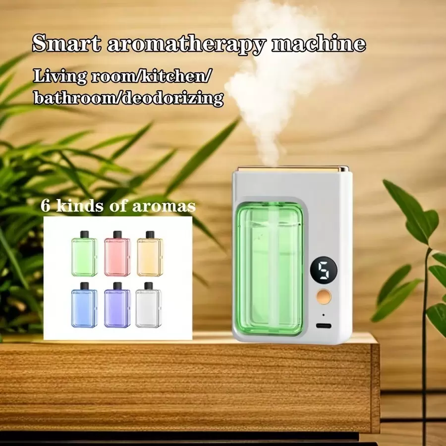 1入智能自動香薰機,房間裝飾,臥室持久芬芳,浴室香薰除臭牆掛香水吊墜